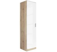 Rauch Celle 47cm Sonoma Oak and White Gloss Wardrobe - LH Door