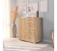 Rauch Evelyn 1 Door Small Sideboard - 80cm - Sonoma Oak