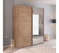 Rauch Evelyn 181cm 2 Door Sliding Wardrobe with Mirror - Sonoma Oak