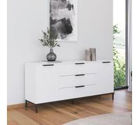 Rauch Flipp 2 Door Low Sideboard with Metal Base - 160cm - Alpine White