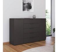 Rauch Flipp 2 Door Sideboard with Adjustable Height - 160cm - Graphite
