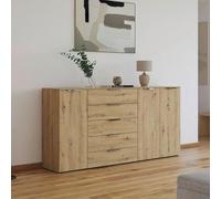 Rauch Flipp 3 Door Sideboard with Adjustable Height - 199cm - Artisan Oak