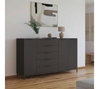 Rauch Flipp 3 Door Sideboard with Metal Base - 199cm - Graphite