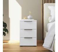 Rauch Flipp 3 Drawer Bedside Cabinet with Adjustable Height - Alpine White