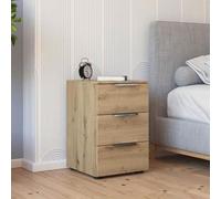 Rauch Flipp 3 Drawer Bedside Cabinet with Adjustable Height - Artisan Oak
