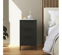 Rauch Flipp 3 Drawer Bedside Cabinet with Metal Base - Graphite