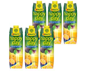 Rauch Happy Day Orange Passion Fruit Fruit Juice Tropical Fruits 1000ml 6 Pack