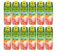 Rauch Happy Day Pink Grapefruit with Pulp 1000ml 12 Pack
