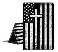 RAUEDWDJS Case for Samsung Galaxy Tab S10 Ultra 14.6 inch,PU Leather Slim Standing Smart Cover Case with S-Pen Holder+ Auto Sleep/Wake for Tab S9 Ultra/S8 Ultra-Black White Flag