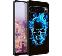 RAUEDWDJS for Google Pixel 10-Pro-XL Soft TPU Case,Slim Fit Anti Scratch Non-Slip Shock Absorption Protective Cover Case 6.8" 2025-Blue Skull