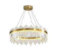 RAUGAJ Chandeliers,Modern Round Chandelier Living Room Bedroom Dining Room Design Creative French Kitchen Lightingrated with Led Glossy Crystal