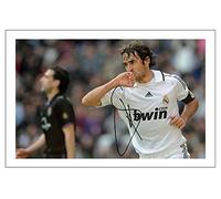 Raul - Real Madrid Signed 12x8 Inch Photo Print With Pre Printed Signature Soccer Autograph Gift