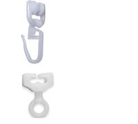 Raum² 100 T-rollers with folding hooks - including 10 locks, stoppers - starter set for T-rails, motorhome, curtain rollers, accessories (110 pieces)