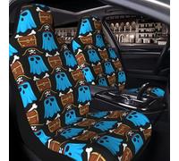 Raunew 1 Pcs Car Seat Cover for Front Seats - Cute Pirate Ghosts Treasure Bones Premium Automotive Bucket Front Seat Covers Waterproof Universal Carseat Seat Protectors for Cars, SUVs and Trucks