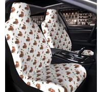 Raunew 2 Pcs Car Seat Cover for Front Seats - Cute Style Turkey Leaves | Premium Automotive Bucket Front Seat Covers Waterproof Universal Carseat Seat Protectors for Cars, SUVs and Trucks