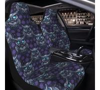 Raunew 2 Pcs Car Seat Cover for Front Seats - Owl Winter Snowflake Cool Animal Premium Automotive Bucket Front Seat Covers Waterproof Universal Carseat Seat Protectors for Cars, SUVs and Trucks
