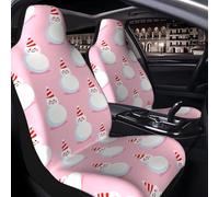 Raunew 2 Pcs Car Seat Cover for Front Seats - Snowman Winter Elements Premium Automotive Bucket Front Seat Covers Waterproof Universal Carseat Seat Protectors for Cars, SUVs and Trucks