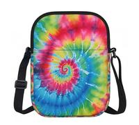 Raunew Crossbody Bag for Women Men, Rainbow Tie Dye Pattern | Phone Wallet Cross Body Purse Bag Shoulder Bag