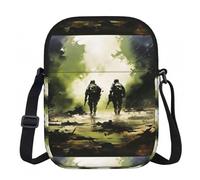 Raunew Crossbody Bag for Women Men, Soldiers Walking Through Phone Wallet Cross Body Purse Bag Shoulder Bag