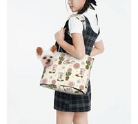 Raunew Dog Purse Carrier for Small Dogs Under 10 Kg, Cowboy Hat Boots Cactus Flowers Retro Collapsible Dog Carrier with Pockets Purse Rabbit Cat Puppies Tote Bag for Outing Travel Shopping