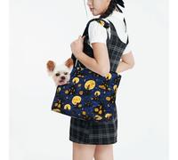 Raunew Dog Purse Carrier for Small Dogs Under 10 Kg, Retro Halloween with Haunted Castles Moon Collapsible Dog Carrier with Pockets Purse Rabbit Cat Puppies Tote Bag for Outing Travel Shopping