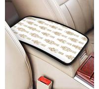 Raunew Nutcracker Dolls Merry Christmas Car Center Console Armrest Cover Pad, Universal Auto Armrest Seat Box Cover Protector Non Slip Car Interior Decor Accessories for Most Car, Truck, SUV