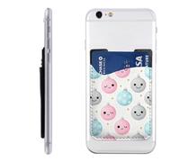 Raunew Phone Wallet Stick On, Christmas Ball Happy Xmas | Cell Phone Card Holder Pocket for Back Adhesive Credit Card Holder Non-Slip Of Phone Case for All Smartphones, Fit 4 Cards