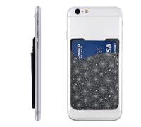 Raunew Phone Wallet Stick On, Halloween Spider Webs Moons Vintage Cell Phone Card Holder Pocket for Back Adhesive Credit Card Holder Non-Slip Of Phone Case for All Smartphones, Fit 4 Cards