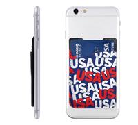 Raunew Phone Wallet Stick On, Usa Alphabet Graffiti Pattern | Cell Phone Card Holder Pocket for Back Adhesive Credit Card Holder Non-Slip of Phone Case for All Smartphones, Fit 4 Cards