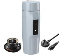 Rauwseul Portable Electric Kettle, 300W Quick Water Heater, Mini Electric Coffee Cup, Auto Shut-off and Restart, HJ-2301MS, White, 0.35L