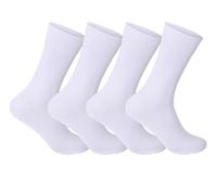 Rav 'N' Lav 3 Pairs Men’s Diabetic Socks Non-Binding Seamless Crew for, Moisture-Wicking Cotton, Circulation Support, Odor Control (UK, Numeric, 6, 11, Regular, Regular, 3, White)