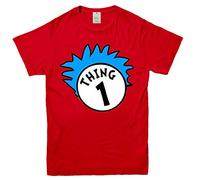 RAV3 Dr Seuss Cat in The Hat Tshirts Thing 1-Thing 2 Tshirt Crimbo Adults & Kids New