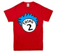 RAV3 Dr Seuss Cat in The Hat Tshirts Thing 1-Thing 2 Tshirt Crimbo Adults & Kids New
