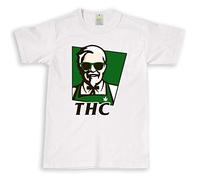 RAV3 THC KFC T-Shirt Marijuana Drugs Cannabis Gangster DOPE Stoner Weed TOP White