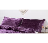 Ravaiyaa - Attitude is everything Crushed Velvet Pillow Cover Soft Pillow Case Bed Pillow Case Pack of 2 Piece Set (Purple, 18" X 28" Inch)