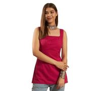 Ravaiyaa Women's Deep Back Printed Short Kurti, Sleeveless, Casual Sleeveless Printed Top | Open Back Design | Short Kurti for Girls | Kurti for Women