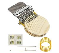 Raval Kit, Compact Weaving Supplies - Wool Kit for Grandparents and Parents, for Beginners Mothers Fathers Fabric Scarf Sweater Sock
