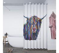 RAVALI Croydex Art by Steven Brown Shower Curtain With Anti-Microbial Treated 180x180cm (Angus McCoo)