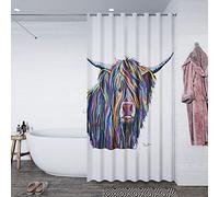 RAVALI Croydex Art by Steven Brown Shower Curtain With Anti-Microbial Treated 180x180cm (Angus McCoo)