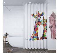 RAVALI Croydex Art by Steven Brown Shower Curtain With Anti-Microbial Treated 180x180cm (Francie & Josie)