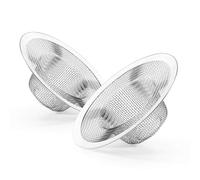 RAVCON 2PCS Kitchen Sink Strainer Mesh Stainless Steel Sink Drain Strainer Basket Filter Large Wide Rim 4.5 inch for Bathroom Bathtub Wash Basin Floor Drain Balcony Drain Hole