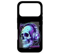 Rave DJ Skull Glitch Synthwave EDM House Techno Music Case for iPhone 17 Pro
