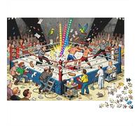 Rave in The Ring Wooden Jigsaw Puzzle Waterproof 1000 Piece Puzzles for Adults Gifts Impossible Educational Games