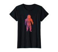Rave Invaders Plur Space Force Astronaut House Music Rave Value Graphic T-Shirt, Women, Black, S