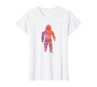 Rave Invaders Plur Space Force Astronaut House Music Rave Value Graphic T-Shirt, Women, White, L