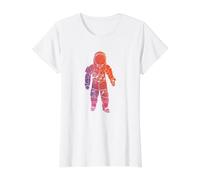 Rave Invaders Plur Space Force Astronaut House Music Rave Value Graphic T-Shirt, Women, White, S