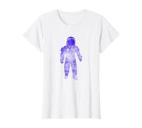 Rave Invaders Plur Space Force Astronaut House Music Value Graphic T-Shirt, Women, White, XS