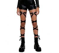 Rave Leg Wraps for Women Elastic Non-Slip Thigh Garter Straps (Style B, Adjustable)
