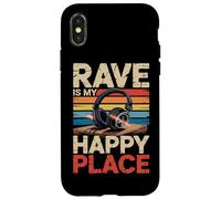 Rave Music My Happy Place Musician Lovers DJ Headphone Case for iPhone X/XS