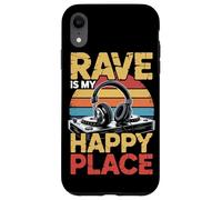 Rave Music My Happy Place Musician Lovers DJ Headphone Case for iPhone XR